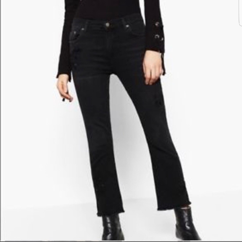 Zara Cropped Flare Jean